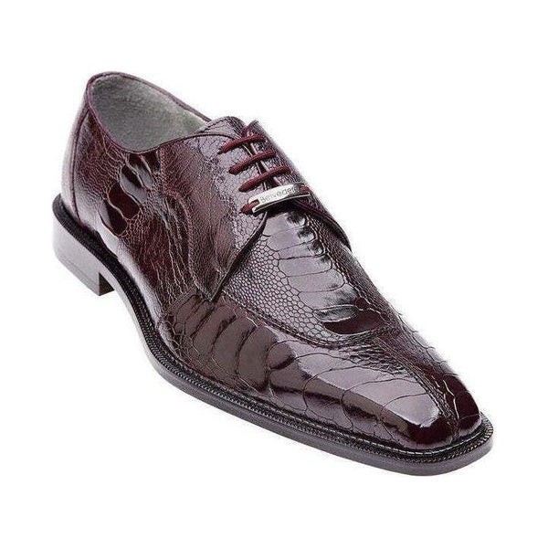 Belvedere Siena Men's Shoes Genuine Ostrich Lace Up Burgundy 1463 - J.Valintin Men's Wear Legend - Siena 1463 Burgundy_9