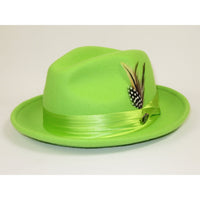 Bruno Capelo Hat Australian Wool Crushable Fedora Giovani UN119 Lime Green - J.Valintin Men's Wear Legend - UN119 Lime - S