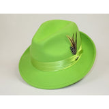 Bruno Capelo Hat Australian Wool Crushable Fedora Giovani UN119 Lime Green - J.Valintin Men's Wear Legend - UN119 Lime - S