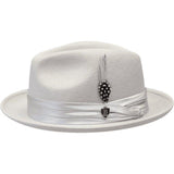 Bruno Capelo Hat Australian Wool Crushable Fedora Giovani UN133 Silver Gray - J.Valintin Men's Wear Legend - UN133 - Silver - S