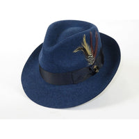 Bruno Capelo Hat Australian Wool Fedora Teardrop Crown Fabio FB234 Denim - J.Valintin Men's Wear Legend - FB234 - Denim - S