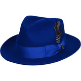 Bruno Capelo Hat Australian Wool Fedora Teardrop Crown Fabio FB235 Royal - J.Valintin Men's Wear Legend - FB235 - Royal - S