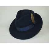 Bruno Capelo Hat Australian Wool Fedora Teardrop Crushable Bel Air BL591 Navy - J.Valintin Men's Wear Legend - BL591 - Navy - S