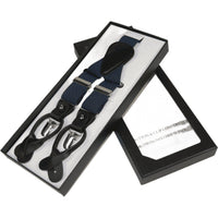 ELEGANT Suspenders Clip on and Button Option for Slacks or Suit Pants Navy Blue - J.Valintin Men's Wear Legend - 80112