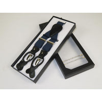 ELEGANT Suspenders Clip on and Button Option for Slacks or Suit Pants Navy Blue - J.Valintin Men's Wear Legend - 80112