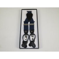 ELEGANT Suspenders Clip on and Button Option for Slacks or Suit Pants Navy Blue - J.Valintin Men's Wear Legend - 80112