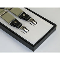 ELEGANT Suspenders Clip on and Button Option for Slacks or Suit Pants Tan Khaki - J.Valintin Men's Wear Legend - 80109