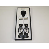 ELEGANT Suspenders Clip on and Button Option for Slacks or Suit Pants White - J.Valintin Men's Wear Legend - 92488