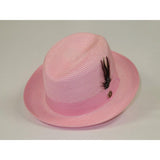 Men Bruno Capelo Summer Spring Soft Straw Style Hat Godfather GF210 Pink