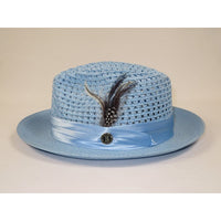 Men's Summer Spring Braid Straw style Hat by BRUNO CAPELO JULIAN JU910 Lt Blue