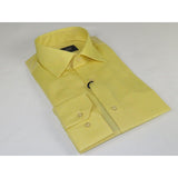 Men 100% Cotton Oxford Shirt Manschett by Quesste Turkey Slim Fit 4029 - 11 Yellow - J.Valintin Men's Wear Legend - 96859