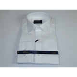 Men 100% Cotton Shirt Manschett Quesste Turkey Slim Fit 6041 - 01 White Fancy - J.Valintin Men's Wear Legend - 96905