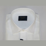 Men 100% Cotton Shirt Manschett Quesste Turkey Slim Fit 6047 - 01 White Fancy - J.Valintin Men's Wear Legend - 96920