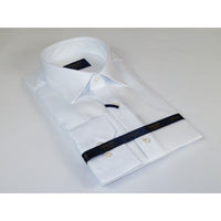 Men 100% Fancy Cotton Shirt Manschett Quesste Turkey Slim Fit 6041 - 03 White - J.Valintin Men's Wear Legend - 96910