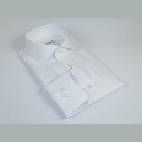 Men 100% Italian Cotton Shirt Non Iron SORRENTO Turkey Cutaway Collar 2744 White - J.Valintin Men's Wear Legend - 98726