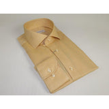 Men 100% Italian Cotton Shirt Non Iron SORRENTO Turkey Spread Collar 4902 Tan - J.Valintin Men's Wear Legend - 98710