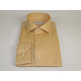 Men 100% Italian Cotton Shirt Non Iron SORRENTO Turkey Spread Collar 4902 Tan - J.Valintin Men's Wear Legend - 98710