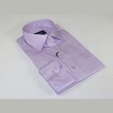 Men 100% Sateen Cotton Shirt Manschett Quesste Turkey Slim Fit 4010 - 06 Lilac - J.Valintin Men's Wear Legend - 96844