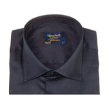 Men 100% Sateen Cotton Shirt Manschett Quesste Turkey Slim Fit 4010 - 07 Navy Blue - J.Valintin Men's Wear Legend - 96839