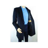 Men 100% Soft Wool 3/4 Length Winter Top Coat Cashmere Feel #Til - 71 Navy Blue - J.Valintin Men's Wear Legend - 98009