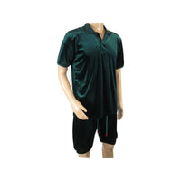 Men 2pc Stacy Adams leisure jogging suit Shorts Set Summer 3820 Green Velvet - J.Valintin Men's Wear Legend - 95335