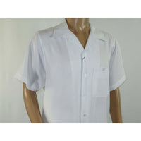 Men 2pc Walking Leisure Suit Short Sleeves By DREAMS 255 - 15 Solid White - J.Valintin Men's Wear Legend - 95891