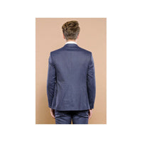 Men 3pc European Vested Suit WESSI by J.VALINTIN Extra Slim Fit JV17 Navy Blue - J.Valintin Men's Wear Legend - 16707