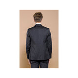 Men 3pc European Vested Suit WESSI by J.VALINTIN Extra Slim Fit JV28 black gray - J.Valintin Men's Wear Legend - 16849