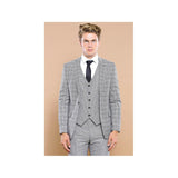 Men 3pc European Vested Suit WESSI by J.VALINTIN Extra Slim Fit JV44 Houndstooth - J.Valintin Men's Wear Legend - 16971