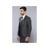 Men 3pc European Vested Suit WESSI J.VALINTIN Extra Slim Fit JV15 Charcoal Gray - J.Valintin Men's Wear Legend - 16635