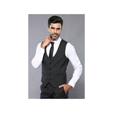 Men 3pc European Vested Suit WESSI J.VALINTIN Extra Slim Fit JV27 Black Stripe - J.Valintin Men's Wear Legend - 16844