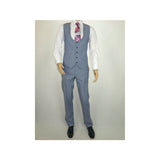 Men 3pc European Vested Suit WESSI JVALINTIN Slim Fit JV22 Sky Blue One Button - J.Valintin Men's Wear Legend - 16805