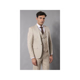 Men 3pc Shawl Model Vested Suit WESSI J.VALINTIN Extra Slim JV11 Tan TURKEY USA - J.Valintin Men's Wear Legend - 16594