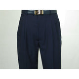 Men Apollo King Banded Collarless suit Mandarin 5 Buttons Wide leg M5 - 2 Navy - J.Valintin Men's Wear Legend - 20991