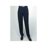 Men Apollo King Banded Collarless suit Mandarin 5 Buttons Wide leg M5 - 2 Navy - J.Valintin Men's Wear Legend - 20991