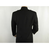 Men Apollo King Banded Collarless suit Mandarin Military Style 5button K1 Black - J.Valintin Men's Wear Legend - 19000