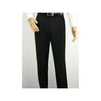 Men Apollo King Double Breasted Formal Business Suit Pleated Pants DM21 Black - J.Valintin Men's Wear Legend - 80247