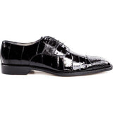 Men Belvedere Mare Genuine OSTRICH Eel Lace Up Black Shoes 2P7 - J.Valintin Men's Wear Legend - 2P7 Black _9