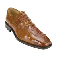 Men Belvedere Shoes Mare Genuine Ostrich Eel Leather Lace up Camel 2P7 Brown - J.Valintin Men's Wear Legend - 2p7 Camel_9_Me