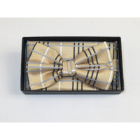 Men Bow Tie Hankie Set Formal Event For Tuxedo or Business Suit #BT27 Beige - J.Valintin Men's Wear Legend - 92527