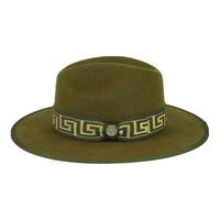 Men Bruno Capelo Dress Hat Australian Wool Pinch Front Fedora WE976 Olive Green - J.Valintin Men's Wear Legend - 24366