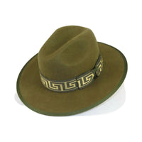 Men Bruno Capelo Dress Hat Australian Wool Pinch Front Fedora WE976 Olive Green - J.Valintin Men's Wear Legend - 24366