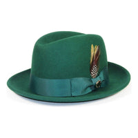 Men Bruno Capelo Hat Australian Wool Crushable Center Dent CHICAGO CH305 Emerald - J.Valintin Men's Wear Legend - 98898