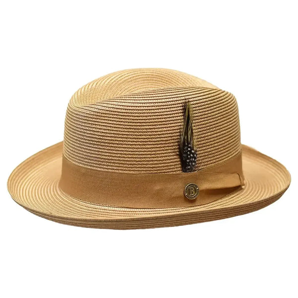 Men Bruno Capelo Summer Spring Soft Straw Style Hat Godfather GF211 Cognac - J.Valintin Men's Wear Legend - GF211 - Coganc - S