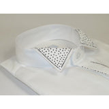 Men CEREMONIA Tuxedo Shirt Rhinestone 100% Cotton Turkey #stn 133 White Wing tip - J.Valintin Men's Wear Legend - 101156