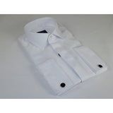 Men Cotton Blend Slim Shirt Manschett Turkey Hidden Button 4004 - 05 White Formal - J.Valintin Men's Wear Legend - 96940