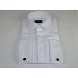 Men Cotton Blend Slim Shirt Manschett Turkey Hidden Button 4004 - 05 White Formal - J.Valintin Men's Wear Legend - 96940