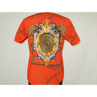 Men Crew T Shirt Makrom Turkey Medallion medusa Lion Floral 1231 - 426 red Gold - J.Valintin Men's Wear Legend - 12502