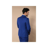 Men Double Breasted Suit WESSI by J.VALINTIN Extra Slim Fit JV5 Royal Blue New - J.Valintin Men's Wear Legend - 16536