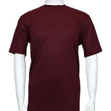 Men Dressy T - Shirt Log - In Uomo Soft Crew Neck Silky Short Sleeves 218 Burgundy - J.Valintin Men's Wear Legend - 22803